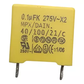 Condensador Seguridad 0.1uf 250v 275v X2 40/100/21 Mpx Dain 