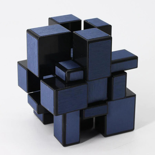 Cubo Rubik 3x3 Mirror Qiyi 517 Espejo Color De La Estructura Azul Acero