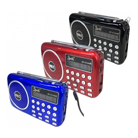 Radio Recargable De Bolsillo Portátil Mp3/ Fm/ Am/ Usb 