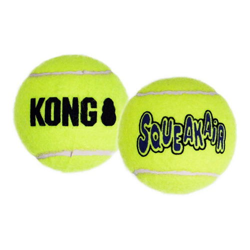 2 Pzas Pelotas Tenis Squeakair Grandes Amarillo Perro Kong Color Amarillo