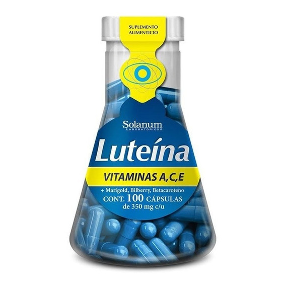 Solanum Luteína Vit. A,c,e, Marigold, Bilberry, 100 Caps Sfn Sabor Sin sabor