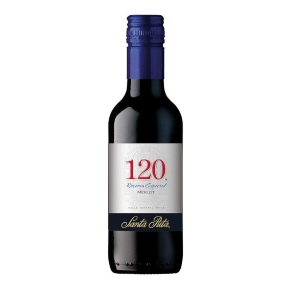 Pack De 4 Vino Tinto Santa Rita 120 Merlot Rva. Esp. 187.5 M