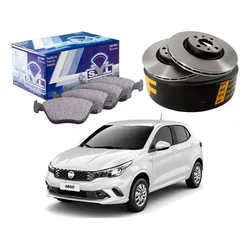  Kit Disco Pastilha Freio Dianteiro Argo 1.8 2017 A 2019