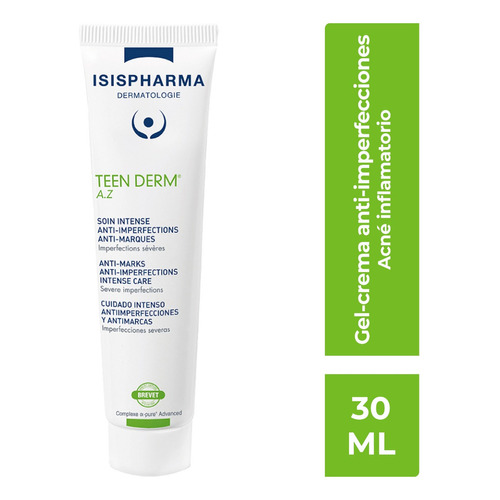 Isispharma Teen Derm Az 30ml Gel Facial Anti-imperfecciones Tipo de piel acne