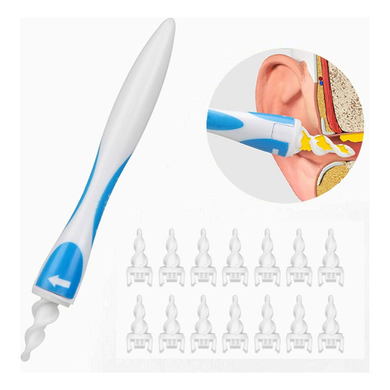 Limpiador De Cera Oídos En Espiral Silicona Portátil Muymo®