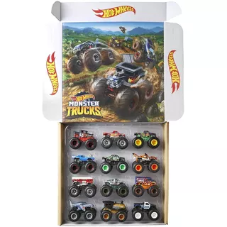 Hot Wheels Monster Truck Set X12 Camiones Metal Originales