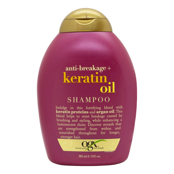 Ogx Keratin Oil Shampoo Cabello Quebradizo Keratina 385ml 3c