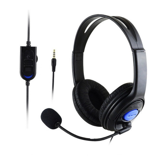 Audifonos Gamer Para Ps4 Con Microfono Estereo Color Negro