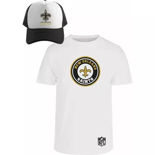 Kit Playera + Gorra Sublimada Mod Nfl New Orleans Saints