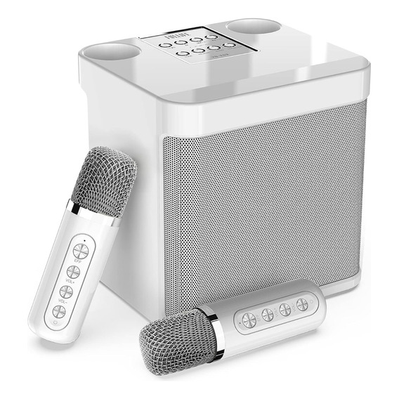 Parlante Bluetooth Karaoke Portátil Screamer Dos Micrófonos