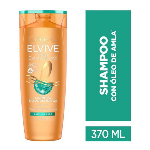 Shampoo Elvive Óleo Extraordinario Cabello Rizado 370 Ml
