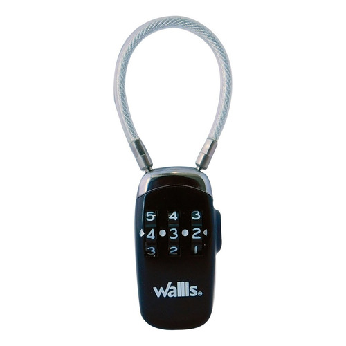 Wallis A810309 candado combinación 3 discos para equipaje seguridad color negro