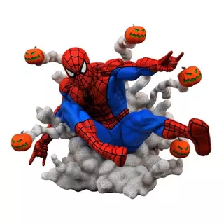 Estátua - Homem-aranha Pumpkin Bombs - Marvel Gallery 14 Cm