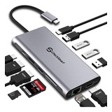 Docking Station, Usb C Hub  12 In 1 Usb C Dock Triple D...