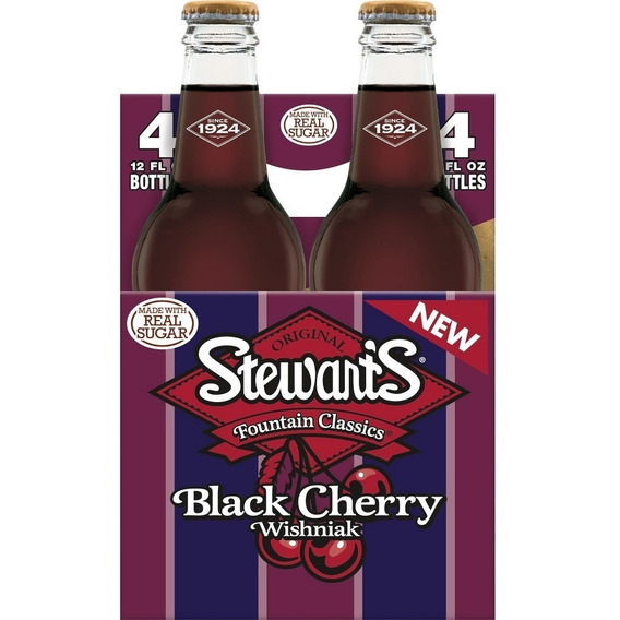 Stewarts - Refresco Sabor Cereza Negra 4pack De 355ml C/u