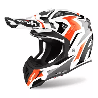 Capacete Airoh Aviator Ace Swoop Preto Laranja