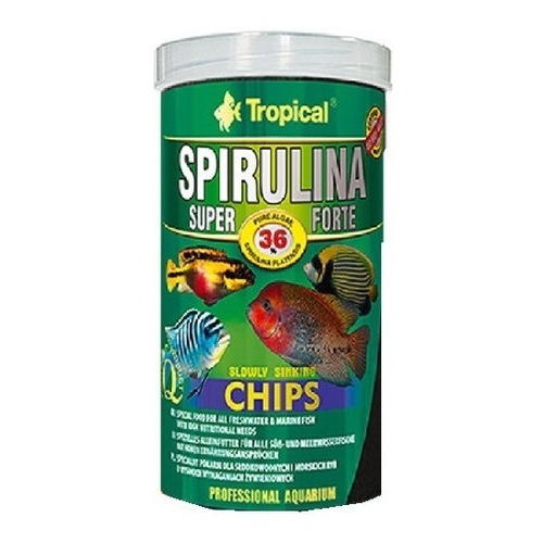 Alimento Spirulina Forte Chips P/cíclidos 130g Tropical