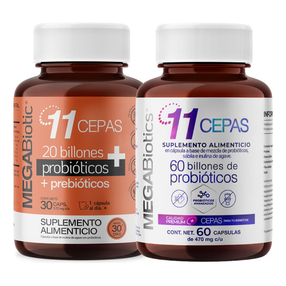 2pack Suplemento Megabiotic Probióticos 60 Billones 90 Caps