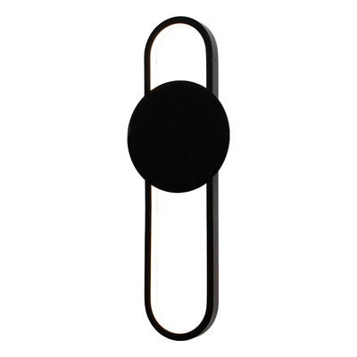Aplique Pared Oval Led Negro L5218 18w Mks