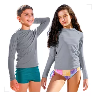 Camisa Blusa Proteção Uv Solar Infantil Térmica Manga Longa