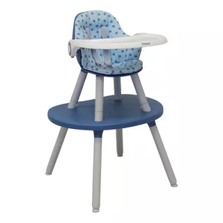 Silla Periquera Prinsel Bistro 3 En 1 Acolchonada Mesita Color Azul