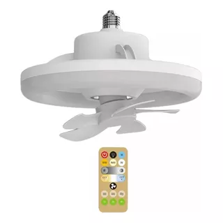Lámpara De Ventilador De Techo Led Ajustable Pequeña E27 48w Color De La Luz White