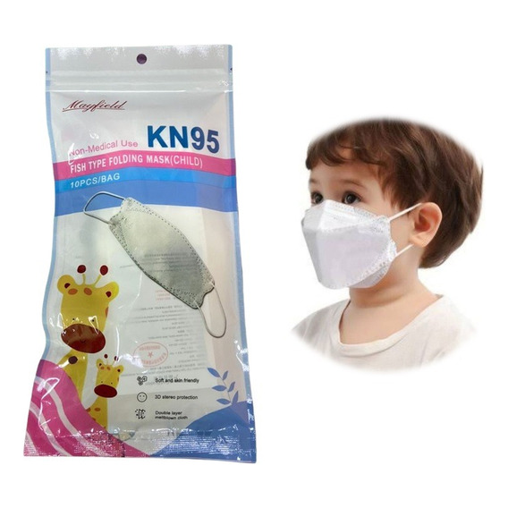 Mascarillas Fish Mayfield Niños Blanco (pack X 10un)