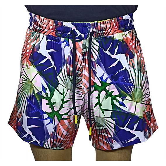 Short De Verano Estampado Para Hombre - Azul