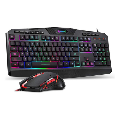 Gaming Mouse Gamer Redragon S101 Combo Teclado y Mouse Negro