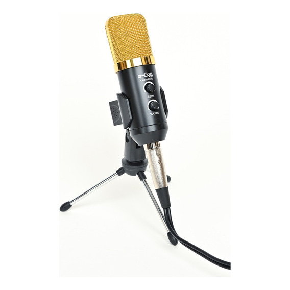 Microfono Condenser Huguel Echo Reverb + Accesorios