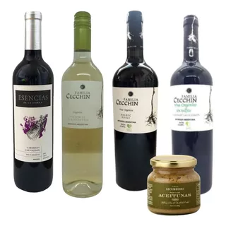 Combo Vinos Orgánicos Cecchin + Pasta Aceituna Lecumberri 2