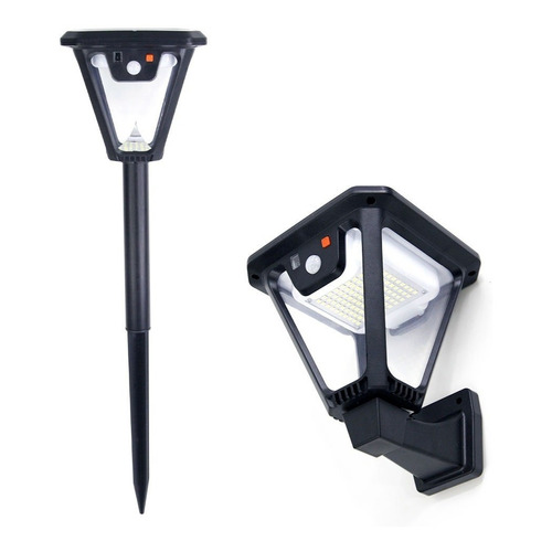 Lampara Solar Automatica Para Exteriores 100 Led Farol Luz Color Negro