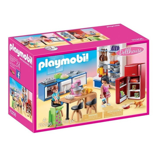 Todobloques Playmobil 70206 Dollhouse Cocina Con Accesorios