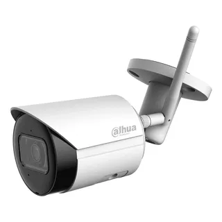 Dahua Cámara Ip Bullet Hfw1430dssaw Resolución De 4mp Wi Fi Lente De 2.8mm 90 Grados De Apertura Ir Inteligente De Hasta 30 Mts Micrófono Integrado Protección Ip67 Microsd Estilo Bala Blanca