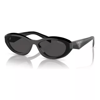 Gafas De Sol Prada Black Dark Gray Pr 26zs 16k08z 55, Color Negro, Marco, Color Negro, Color Varilla, Color Negro, Lente Negra, Color Negro