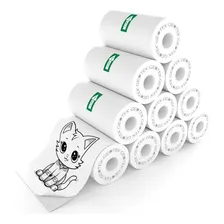 Papel Autoadhesivo X10u Geotek Para Mini Impresora 57mm X 2.7mts Color Blanco