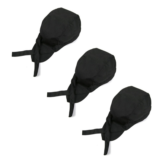 3pcs Sombrero Cocinero Gorra Gorritos Chef Cabeza Ajustable