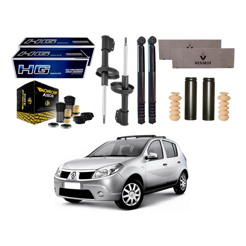 Kit Amortecedor Dianteiro Traseiro Sandero 1.0 2007 A 2013