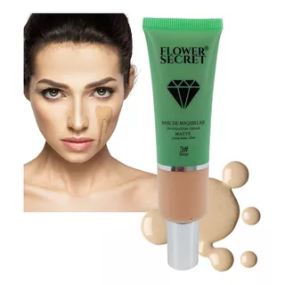 Base De Maquillaje En Cremoso Flower Secret Foundation Cream Matte Foundation Tono Beige 03 - 30ml 30g