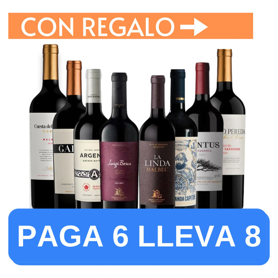 Oferta De Vinos Luigi Y Boutique Combo Full (8 Bot.)quirino