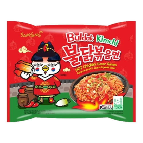 Sopa Ramen Coreano Kimchi De 135g Samyang. Sopa Instantánea.