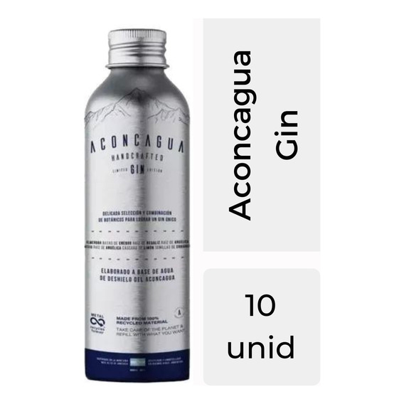 Gin Aconcagua Handcrafted London Dry 500 Ml X10 Mp Drinks