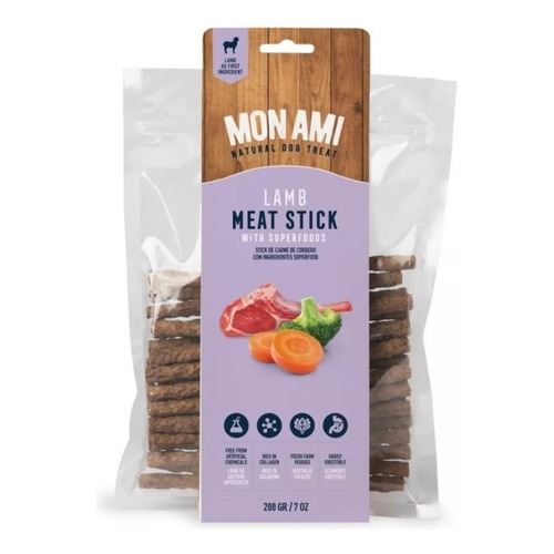 Mon Ami Snack Saludable Lamb Meat Stick Cordero 100g
