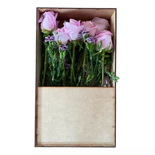 Caja Madera Mdf Para Flores Lisa No Incluye Flores