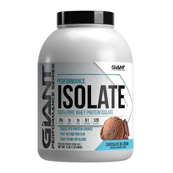 Giant Proteína Isolate 100% Pure Whey Isolate 4lbs/1.814kg Sabor Chocolate Ice Cream