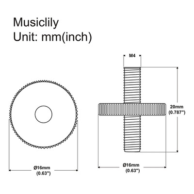 Musiclily Pro M4 Metric Abr-1 Tune-o-matic Puente Montaje Po