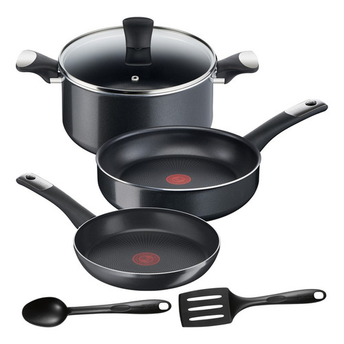 Batería de cocina 6 pz Hard Titanium Plus, Tefal, C3829282