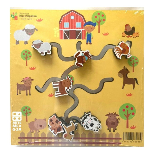 Juego Infantil Didactico Laberinto Estimulación Temprana Color Granja