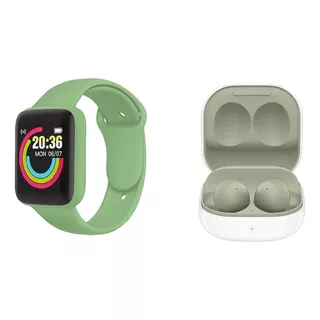 Combo Green Smartwatch Drako + Auricular Cyril Wollow