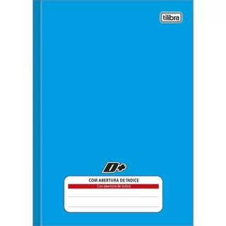 Caderno Brochura Capa Dura 1/4 Com Índice D+ Azul 96 Folhas